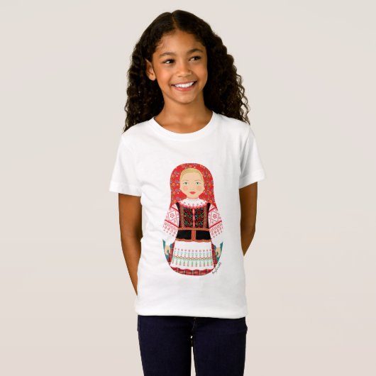 T-Shirt Les filles biélorusses Matryoshka (Devant entier)