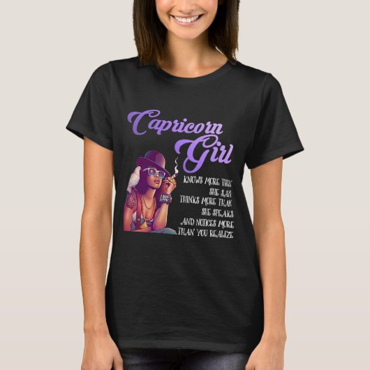 T-shirt Les Filles Capricorne Sont Nées Décembre 22 Janvie (Devant)