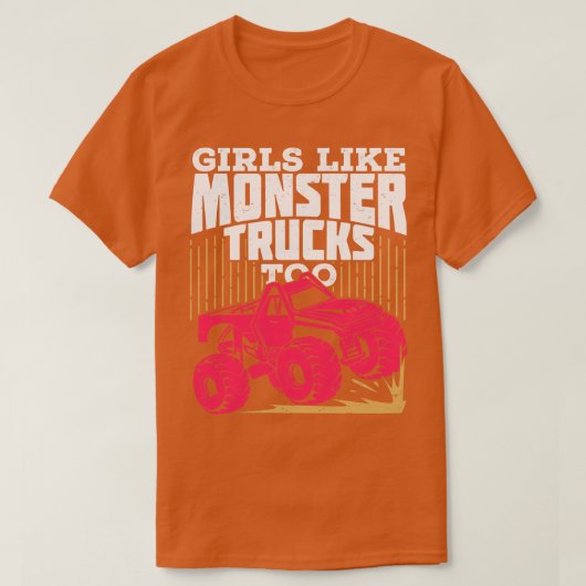 T-shirt Les Filles Comme Les Camions Monster Aussi (Design devant)