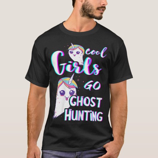 T-shirt Les Filles cool vont à la chasse aux fantômes Para (Devant)