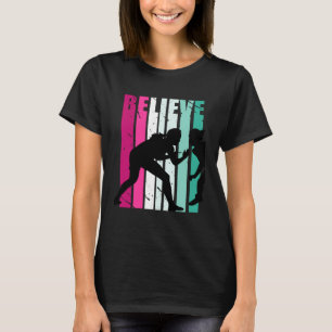 T-shirt Les Filles De Motivation Rose Et Vert Qui Luttent 