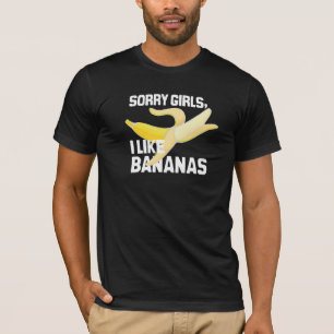 T-SHIRT LES FILLES DÉSOLÉES J'AIME DES BANANES - BLANC -
