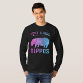 T-shirt Les Filles D'Hippopotames Drôle Juste Une Fille Qu (Devant entier)
