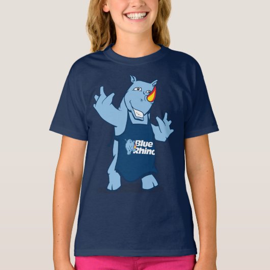T-shirt Les Filles du Rhino bleu (Devant)
