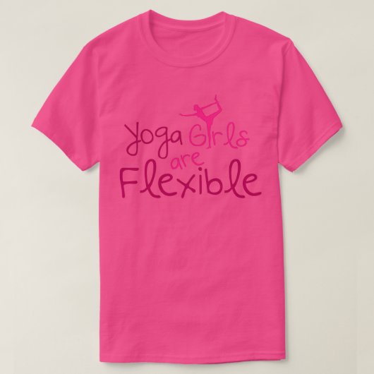 T-shirt Les filles du Yoga sont flexibles (Design devant)