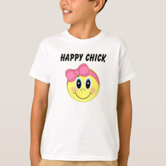 T-shirt Les Filles Font Face À Joyeux Enfant