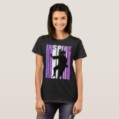 T-shirt Les filles inspirent Karate Coach Anniversaire Coa (Devant entier)