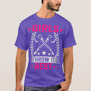 T-shirt Les Filles Jettent Le Meilleur Jeu Ax Hatchet Thro