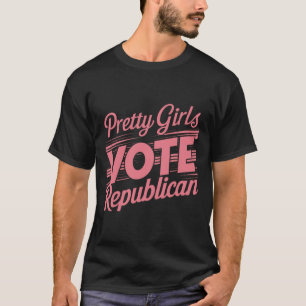 T-shirt Les Filles Jolie Votent Républicain El Patriotique