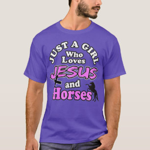 T-shirt Les filles Les amoureux du cheval Juste une fille 