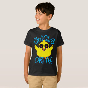 T-shirt Les filles me creusent drôle Pâques