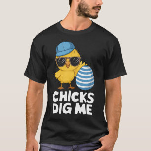 T-shirt Les filles me kiffent Pâques drôle chasse aux œufs