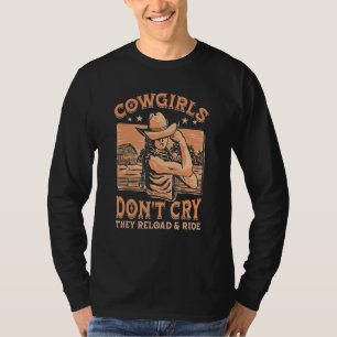 T-shirt Les filles ne pleurent pas qu'elles se rechargent