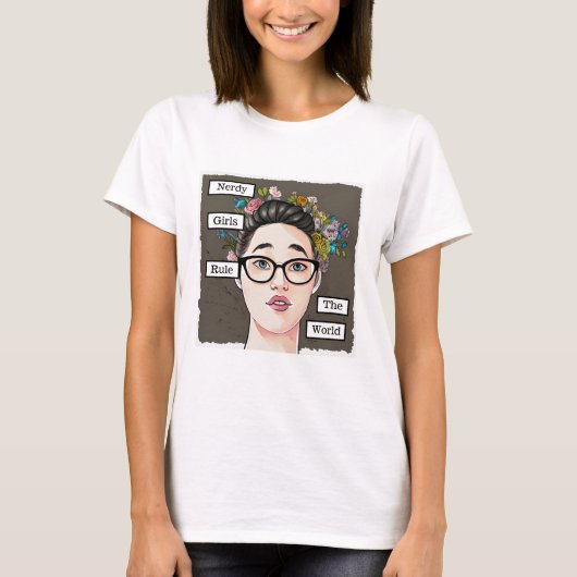 T-shirt Les filles nerds dominent le monde (Devant)