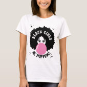 T-shirt Les Filles Noires Peuvent Être Mignonnes (Devant)
