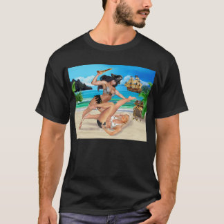 T-SHIRT LES FILLES PIRATES QUI SE BATTENT