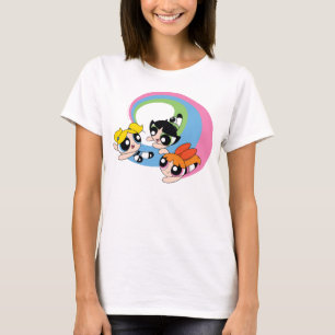 T-shirt Les filles puissantes volent dans le ciel