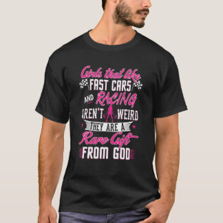 T-shirt Les Filles Qui Aiment Les Voitures Rapides Sont Un