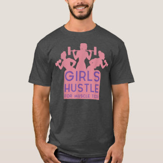 T-shirt Les filles se bousculent pour Muscle Trop Gym Fémi