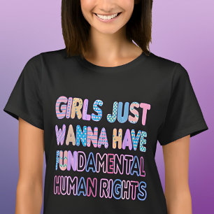 T-shirt Les filles veulent juste avoir humain fondamental