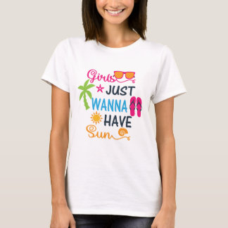 T-shirt Les filles veulent juste avoir le soleil femmes