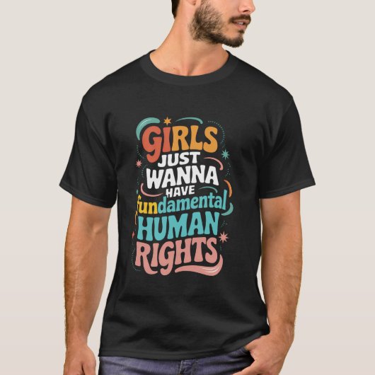 T-shirt Les Filles Veulent Juste S'amuser Avec Les Droits (Devant)