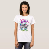 T-shirt Les Filles Veulent Juste S'amuser Rétro (Devant entier)