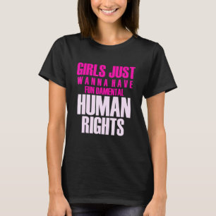 T-shirt Les Filles Veux Juste Avoir Un Amusement Damental 