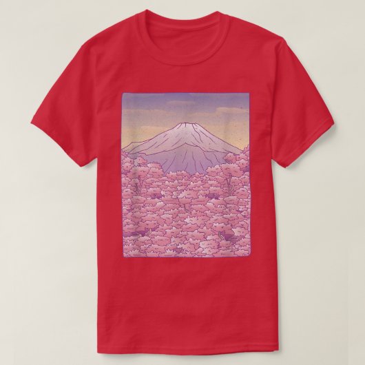 T-shirt Les fleurs de cerisiers du Mont Fuji Sakura (Design devant)