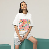 T-shirt Les fleurs de saumons boho tombent amoureuses de v