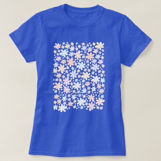T-shirt Les fleurs hippies sont si Super (Design devant)