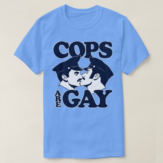 T-shirt Les flics Sont Gay Pin (Design devant)