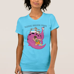 T-shirt Les Flintstones Fred glissant en bas de la queue