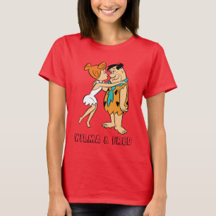 T-shirt Les Flintstones   Wilma embrassant Fred