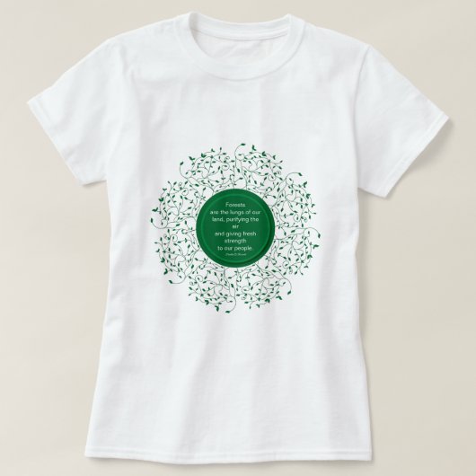 T-shirt Les forêts, les poumons de notre Terre Convivial p (Design devant)