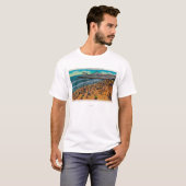 T-shirt Les foules de coureur et de plage de cyclone, Long (Devant entier)