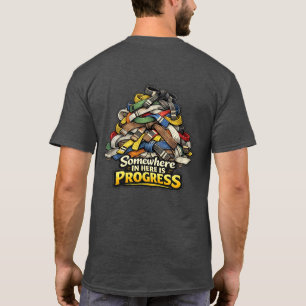 T-shirt Les Fournitures du Sensei Quelque Part Ici Font de