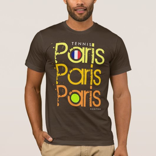 T-shirt Les Français de tennis de Paris ouvrent la (Devant)