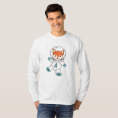 T-shirt Les Fuchs Volent Dans L'Espace En Tant Que Rocket  (Devant entier)