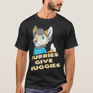T-shirt Les Furies Donnent Huggies Furry Hug Funny Mignonn