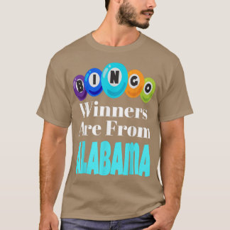 T-shirt Les Gagnants De Bingo Sont De Alabama Funny Game N