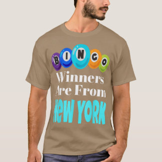 T-shirt Les Gagnants De Bingo Sont De New York Funny Game