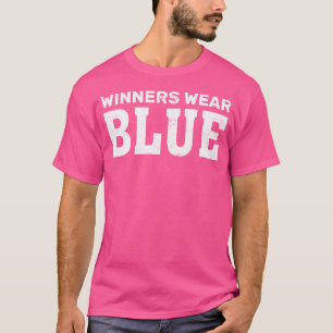 T-shirt Les gagnants portent Blue Team Spirit Game Competi