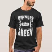 T-shirt Les gagnants portent Green High School Football Te (Devant)