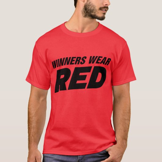 T-shirt Les gagnants portent le rouge (Devant)