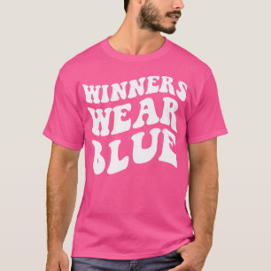 T-shirt Les gagnants portent l'équipe bleue Couleur Jeu de