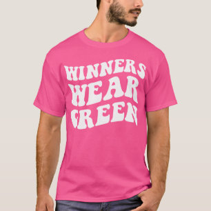 T-shirt Les gagnants portent l'équipe verte Couleur Camp d