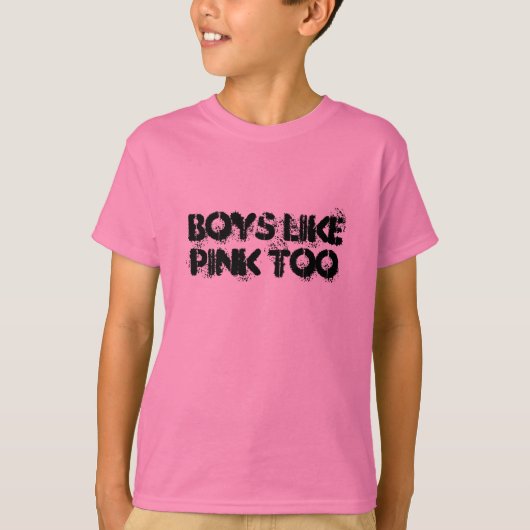 T-shirt Les garçons aiment le ROSE aussi (Devant)