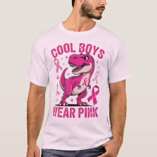 T-shirt Les Garçons cool Portent Rose, T-Rex Sensibilisati