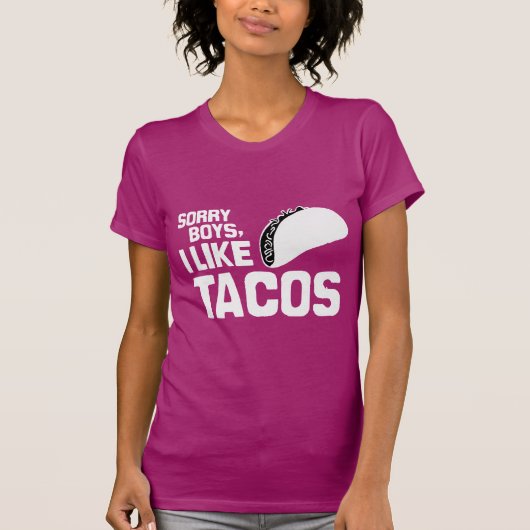 T-SHIRT LES GARÇONS DÉSOLÉS J'AIME DES TACOS - BLANC - (Devant)